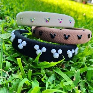 Padded embellished Mickey headband